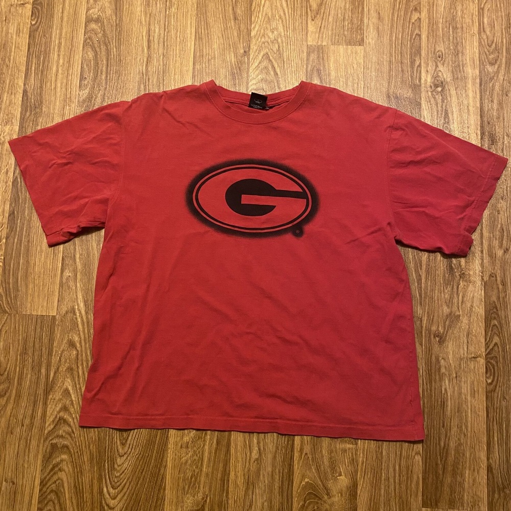 Y2K Georgia Bulldogs Shirt‎ Men Large Red Starter Short Sleeve Logo Dawgs
